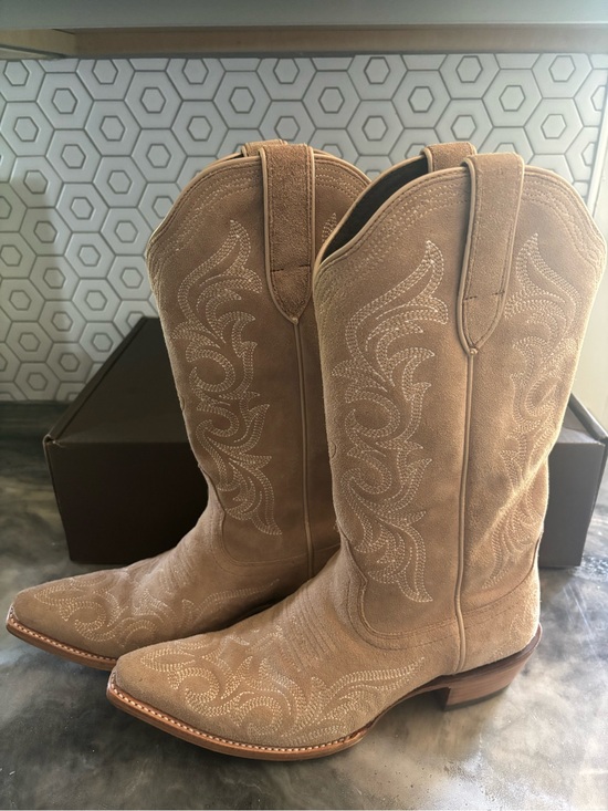 Ariat Shoes - Ariat Tan Suede Western Heeled Boots